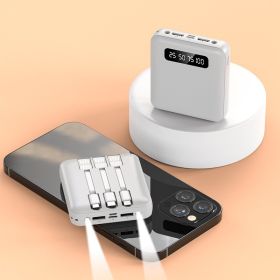Detachable Self-contained Power Bank Mini Mirror (Option: White material models-6000mAh)