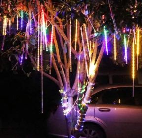 8 Tube Meteor Shower Lights Outdoor String Lights Waterproof Garden Lights For Wedding Party Christmas Xmas Decoration (Option: 31in)