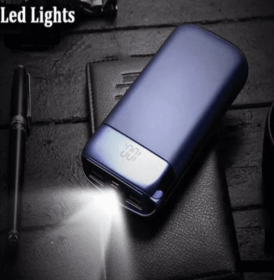 New Mini Creative Mobile Power Charging Bank Digital Display (Option: Blue-10000mah)