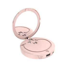 Cosmetic Mirror Charger Hand Warmer (Color: Pink)