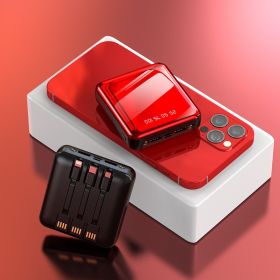 Detachable Self-contained Power Bank Mini Mirror (Option: Martha Red-6000mAh)